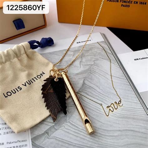 louis vuitton tag necklace|louis vuitton whistle necklace.